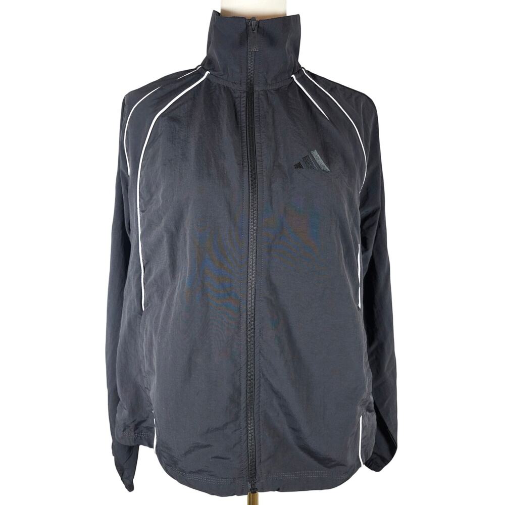 NWT S Adidas Black Lightweight‎ Track Jacket
